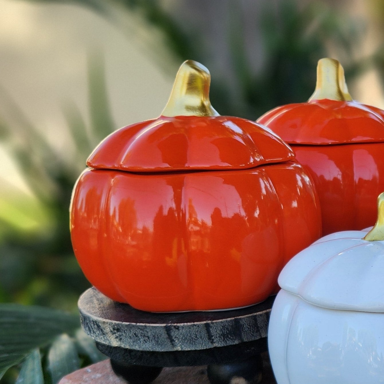 Autumn Harvest Aromas in a Festive Orange Jar